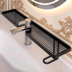 Bathroom Mirror Front Faucet Washbasin Sink Storage Rack Bathroom Shelf Toilet Punch-Free Storage Rack