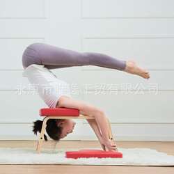 Solid wood yoga auxiliary inversion stool multi-functional inversion chair yoga fitness chair home fitness equipment direct sales