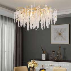 Postmodern light luxury living room crystal chandelier restaurant bedroom hall tea room bar art branch chandelier