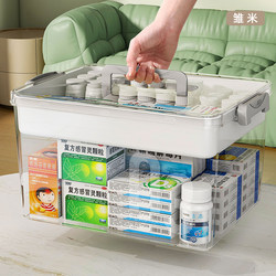 Medicine Box Storage Box, Large-Capacity Medicine Box for Home Use, Medicine Storage Box, Family First Aid Kit