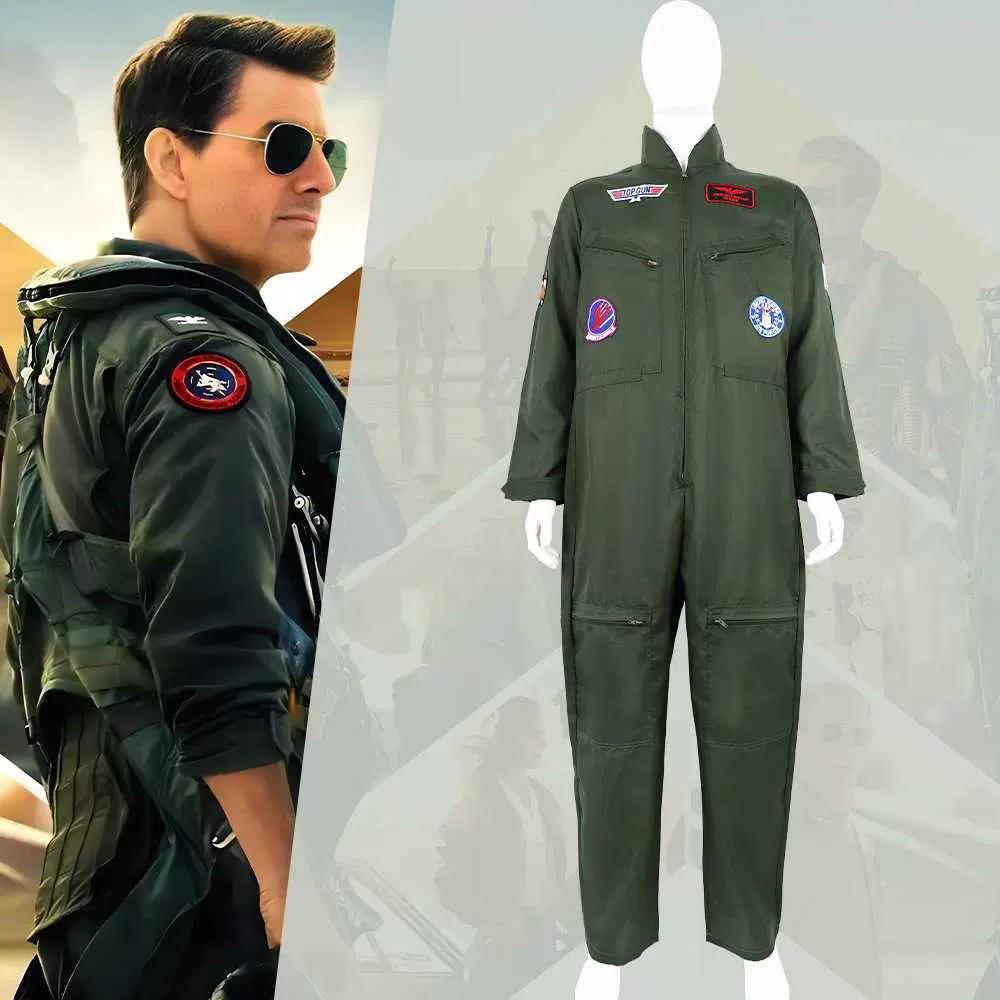 万圣节飞行服军绿cos成人少儿连体衣演出服舞台表演服