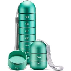 Metal Portable Pill Box for Seven Days a Week, Convenient for Travel, Sealed Small Bottle Storage, Carry-On Box for the Elderly