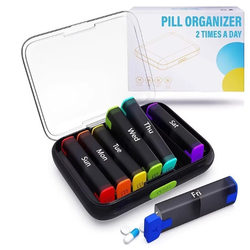 Seven-Day-A-Week Sealed Compartmentalized Pill Box, Portable Three-Meal-A-Day Medicine Dispensing and Storage Box