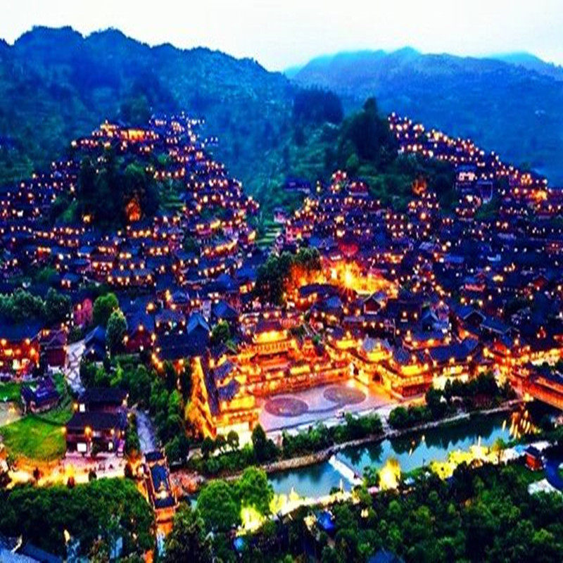 贵州旅游贵阳出发荔波小七孔+西江千户苗寨纯玩2日游+可选头等舱