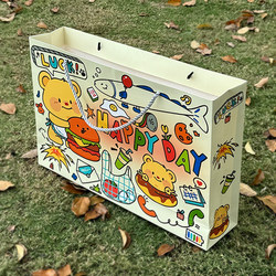 Cartoon Graffiti Gift Bag Large Creative Bag Gift Bag Handbag Gift Bag Packaging Box Paper Bag ins