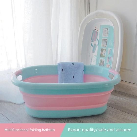 
Bath tub children's large silicone folding bath tub baby long large bath tub baby tub laundry tub portable