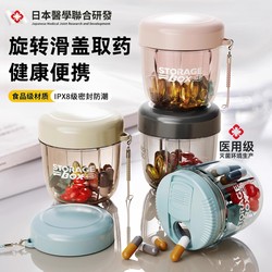 Portable Small Medicine Box, Portable Pill Storage Box, Medicine Box for Three Meals a Day, Seven Days a Week, Small Medicine Jar