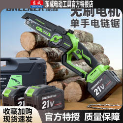 Dongcheng Electric Saw for Home Use, Small Handheld Electric Chain Saw, Lithium Battery, Large Capacity Rechargeable Lithium Electric Saw, Electric Hand Saw for Trees