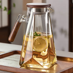 Glass Cold Water Jug High-Temperature Resistant Waterware Set 2026 New Model for Home Use in the Living Room, Thickened Large Capacity Cold Water Jug and Cups