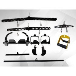 Multi-Hole Handle Rack Sitting Position Rowing High Pressure Back Pull Rod Arm Strength Training Fitness Equipment Accessories