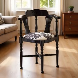 French-Style Triangular Chair, Dining Chair, Home Bedroom Vanity Chair, Designer Study Room, Cafe, Bar, High-End Vintage Chair