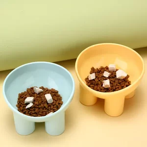 
Double rice bowl, cat bowl, dog bowl, tall bowl, cat bowl, anti-knock over cat food bowl, neck protector, cat supplies, cute pet supplies