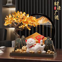 Lying Cat Figurine with Liquid Sand Art for Living Room, Entryway, Tv Cabinet, Wine Cabinet Decoration, Housewarming Gift, Opening Gift