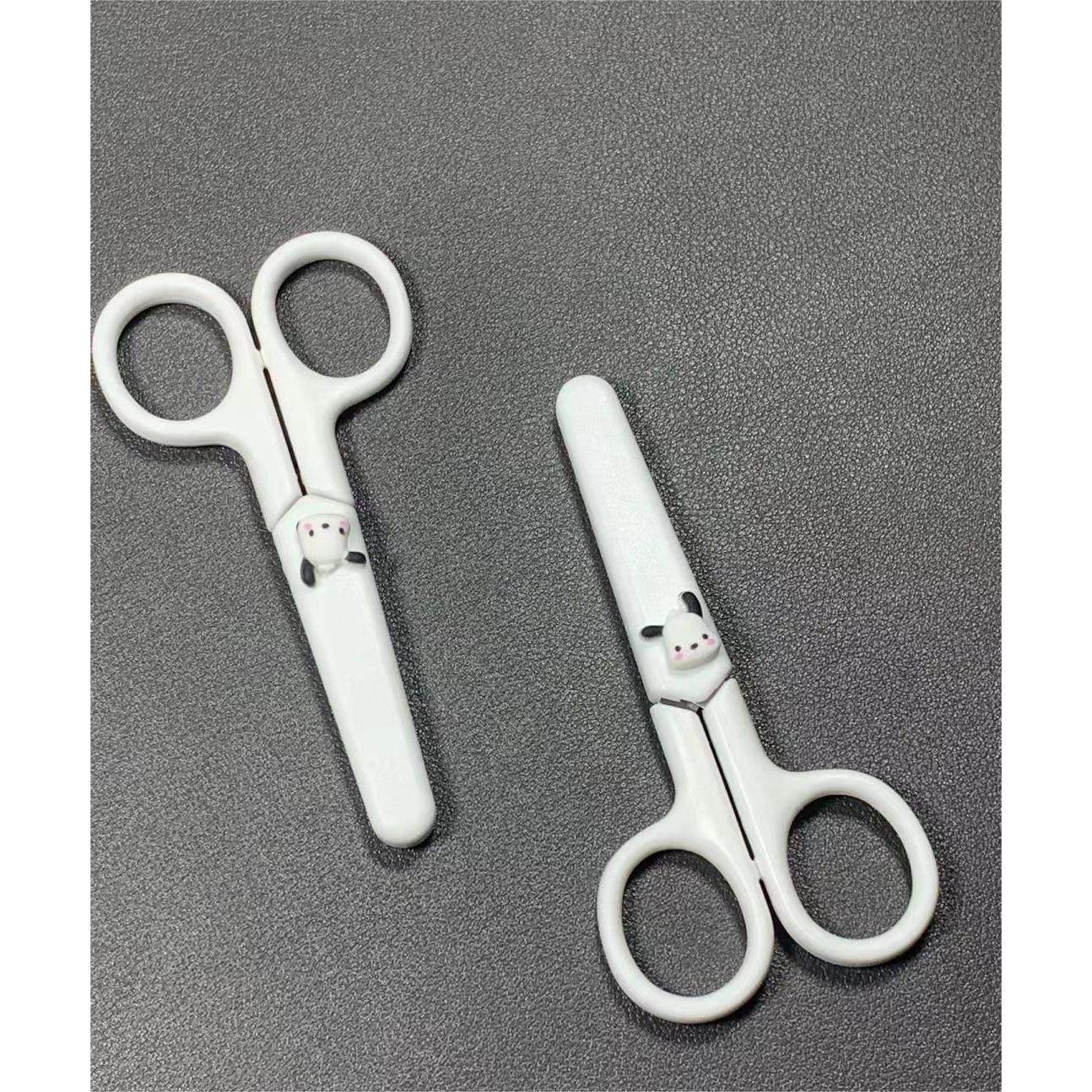 인스 하이룩 파차 개 가위 휴대용 학생 간이 가위 어린이 계정 절단 가위 사무실 집-