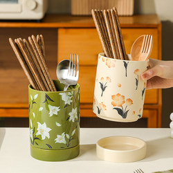 Ceramic Chopstick Holder for Storing Chopsticks and Spoons, Countertop Chopstick Container, Chopstick Cage, High-End Household Use, 2026 New Model