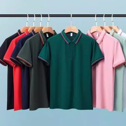 Polo Shirt Short-Sleeved Corporate Workwear Lapel T-Shirt Printed Advertising Shirt Cultural Shirt Printed Logo Embroidery Wholesale