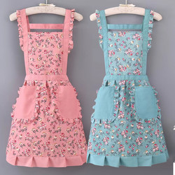 Fashionable Canvas Apron for Women's Home Kitchen Cooking, Oil-Proof, Stain-Proof, Wear-Resistant, Dirt-Resistant, Work Clothes, Breathable Apron