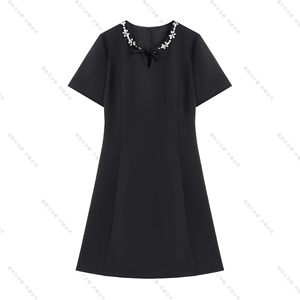 
[Nanyou Hongjie] New high-end and elegant ladylike bow-decorated waist-cinching A-line dress