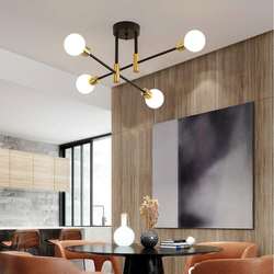 Nordic lighting living room chandelier simple modern light luxury style creative personality restaurant bedroom branch magic bean chandelier