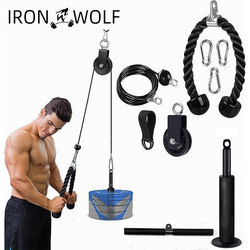 LAOSHU Fitness Equipment Modification Accessories DIY Home High Pulley Lat Pulldown Machine Pulley Steel Wire Rope Weight Plate Holder