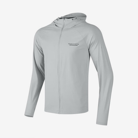 
Skechers/Skechers genuine 2024 new men's sun protection soft breathable hooded knitted jacket