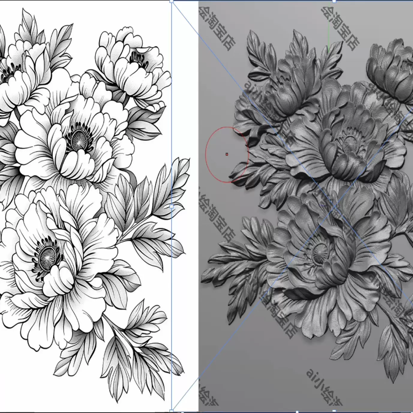 sd灰度图模型ai软件3d浮雕配合zbrush精雕深度图comfyui一键生成