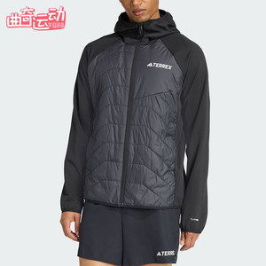 
Adidas/Adidas genuine 2026 men's outdoor water-repellent classic warm plus fleece cotton jacket JL5576