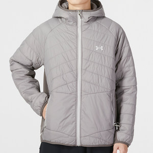 
UA/Under Armor genuine sports men's zippered warm, loose and comfortable casual training cotton clothing 1375447-294