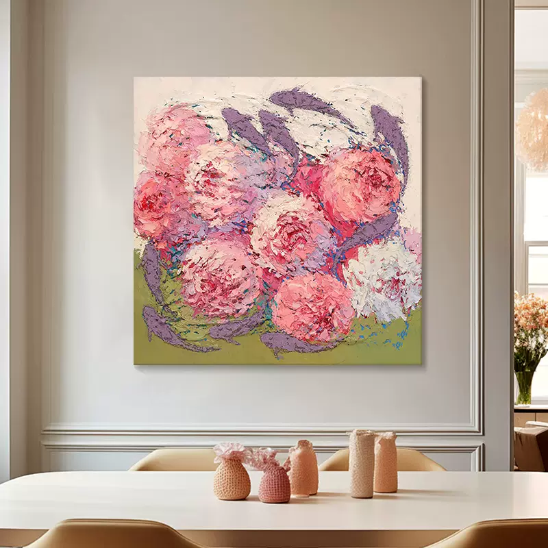 油彩画　【花】　抽象 送料無料】咲く花 抽象画 油絵 絵画 Whale Gallery 通販