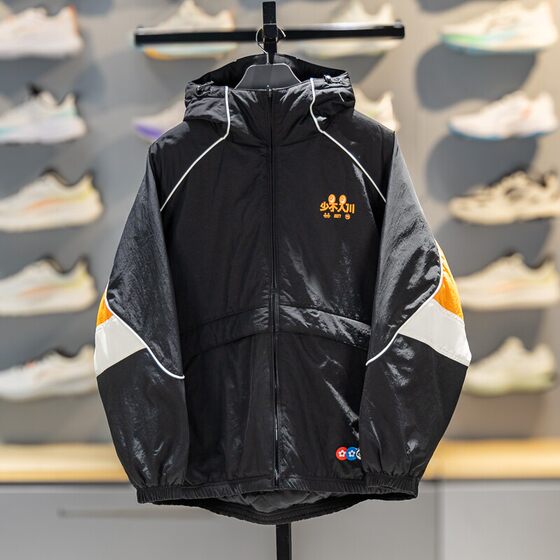 
Li Ning genuine anti-Wu series men's classic casual breathable zipper warm hooded cotton jacket AJMV347-2