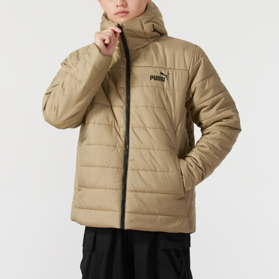 
Puma/Puma authentic 2024 winter new men's sports and casual warm hooded cotton jacket 672418-67