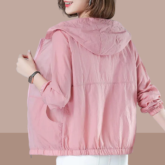 
2026 new summer new mother's clothing sun protection clothing for middle-aged and elderly people outdoor breathable long-sleeved thin jacket hooded