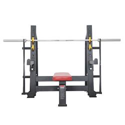 Professional Gym Barbell Bench Press Rack, Commercial Powerlifting Multi-Functional Barbell Rack with Protective Weightlifting Bench for Chest Press