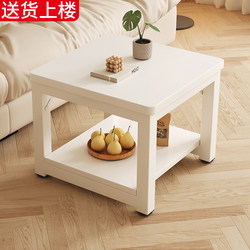Small Square Coffee Table, Square-Shaped Household Double-Layer Tea Table, Dining Table, Minimalist Square Low Table, Wooden Table, Small Table