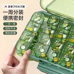 Japanese Pill Box, Seven-Day-A-Week Medicine Organizer, Portable Pill Dispenser, Medication Reminder Small Box
