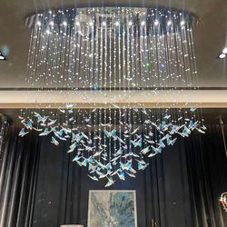 New light luxury main flower branch chandelier high-end living room creative art style villa restaurant crystal lamp