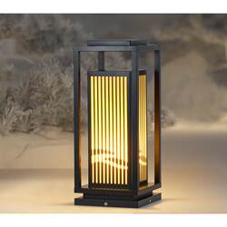 Solar lawn lamp, outdoor waterproof column lamp, modern simple landscape lamp, garden courtyard lamp, villa lamp, garden lamp