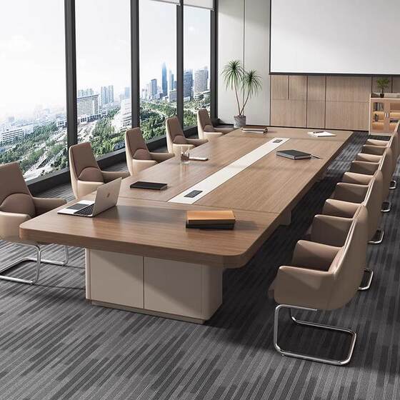 
Office furniture conference table long table simple modern conference room negotiation table training table reception table chair combination