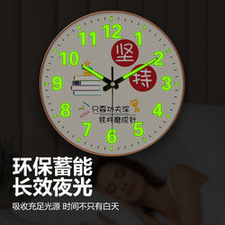 Inspirational and Durable Luminous Creative Classroom Wall Clock, Automatic Time Setting, Radio-Controlled, No-Drill Wall Clock