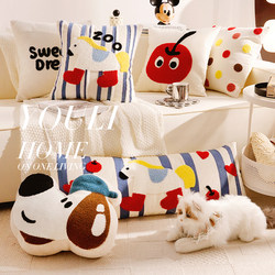 Cartoon Cute Animal Pillow Dopamine Sofa Cushion Bed Headboard Bay Window Backrest ins Style Cushion with Insert