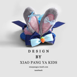 Judy Rabbit Police Officer Girls Cartoon Children's Hat Little Girl Bow Baby Hair Accessories Children's Hair Clips Headwear