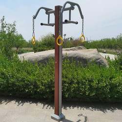 Comprehensive training fitness path for the elderly outdoor vertical back massager plastic wood stainless steel fitness equipment