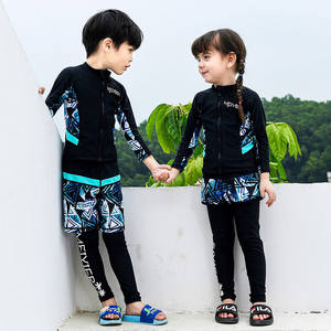
Children's swimsuits for boys and girls, hot spring split swimsuits, big B youth snorkeling suits, new swimming trunks and swimsuit sets