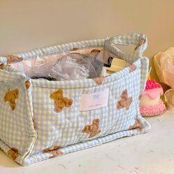 ins Fabric Storage Basket for Miscellaneous Items, Bedside Storage Organizer, Dormitory Bed Storage, Desktop Storage Rack