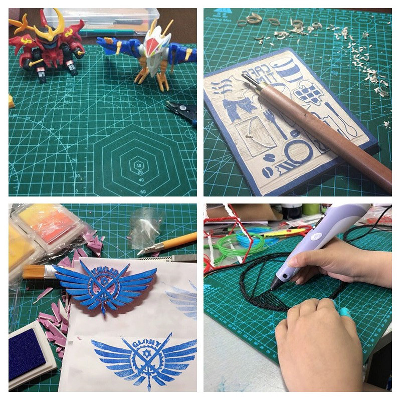 A2 커팅 매트 대형 60X45CM 아트 조각 보드 커팅 핸드 계정 페인팅 매트 DIY 수제 데스크탑 안티 컷 보드-