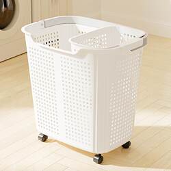 Dirty Clothes Basket with Wheels for Home Use, Bathroom Storage Basket for Dirty Clothes, Large Capacity Laundry Basket
