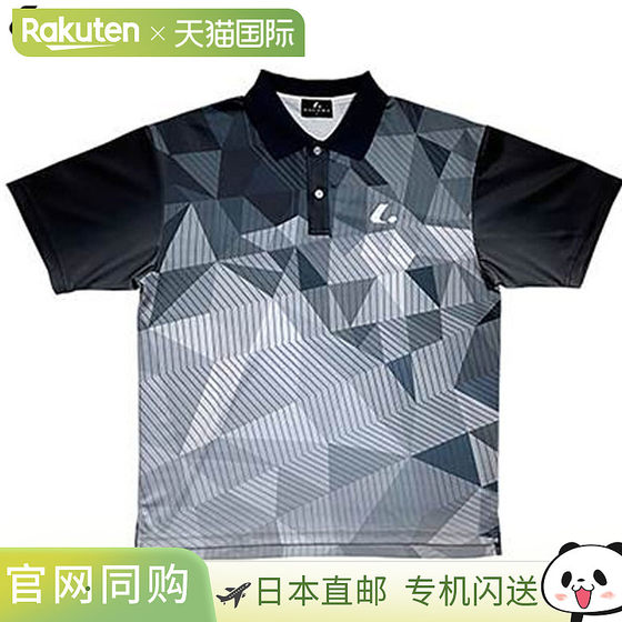 Japanese direct mail LUCENT Polo shirt, men's and women's competition shirt, collar, black short-sleeved top, sweat-absorbent
