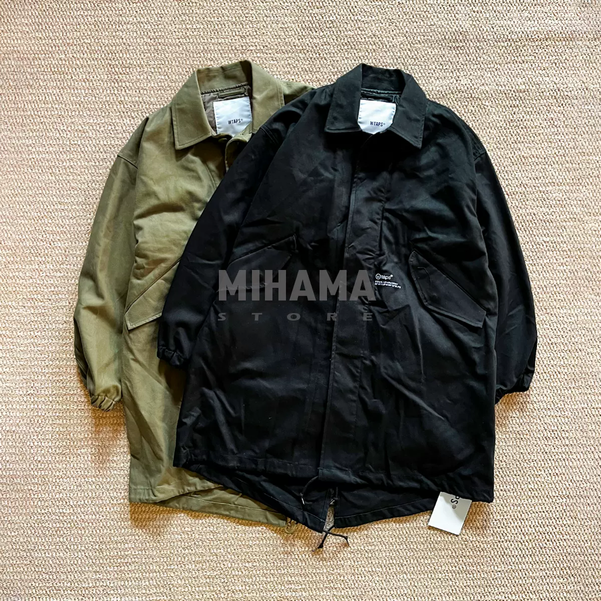 折扣】WTAPS SMOCK / COAT COTTON SERGE 骨头鱼尾风衣夹克24FW