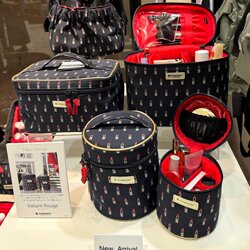 Japanese Artisan&Artist Lipstick-Printed Makeup Bag for Women, Large Capacity Portable Storage Bag, Portable Makeup Pouch