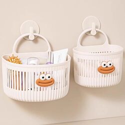Multifunctional Small Hanging Basket for Bathroom Waste Towels Storage, Kitchen Dormitory Bedside Wall-Mounted Hanging Basket